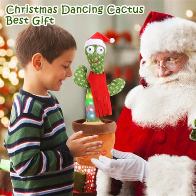 New Dancing Cactus Toys Repeat Talking Songs Wriggle Dancing Sing Toy Talk Plushie Stuffed Toys for Baby Adult Christmas Gifts