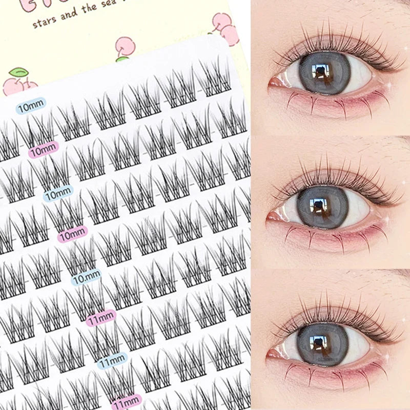 Brown Sunflower False Eyelashes Black Natural Manga Lashes Anime Eyelashes Large Capacity Eyelashes Extension Chinese Makeup